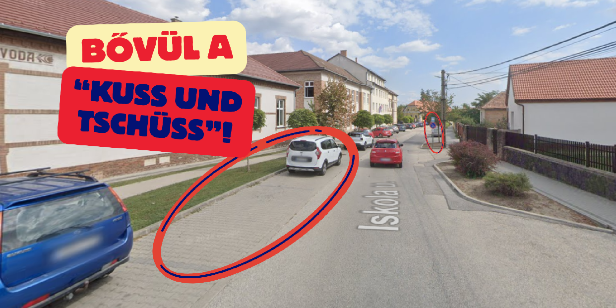 Bővül a „Kuss und Tschüss” parkolás a Templom téri Általános Iskola előtt