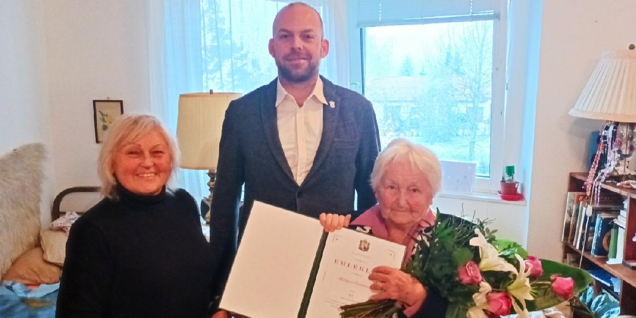 Gazdag, tartalmas életút - Herta nénit köszöntötte 95. születésnapján a polgármester