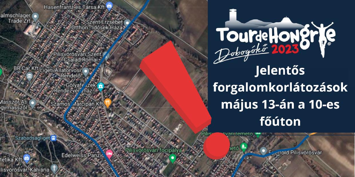 Jelentős forgalomkorlátozások a Tour de Hongrie kapcsán a 10-esen!