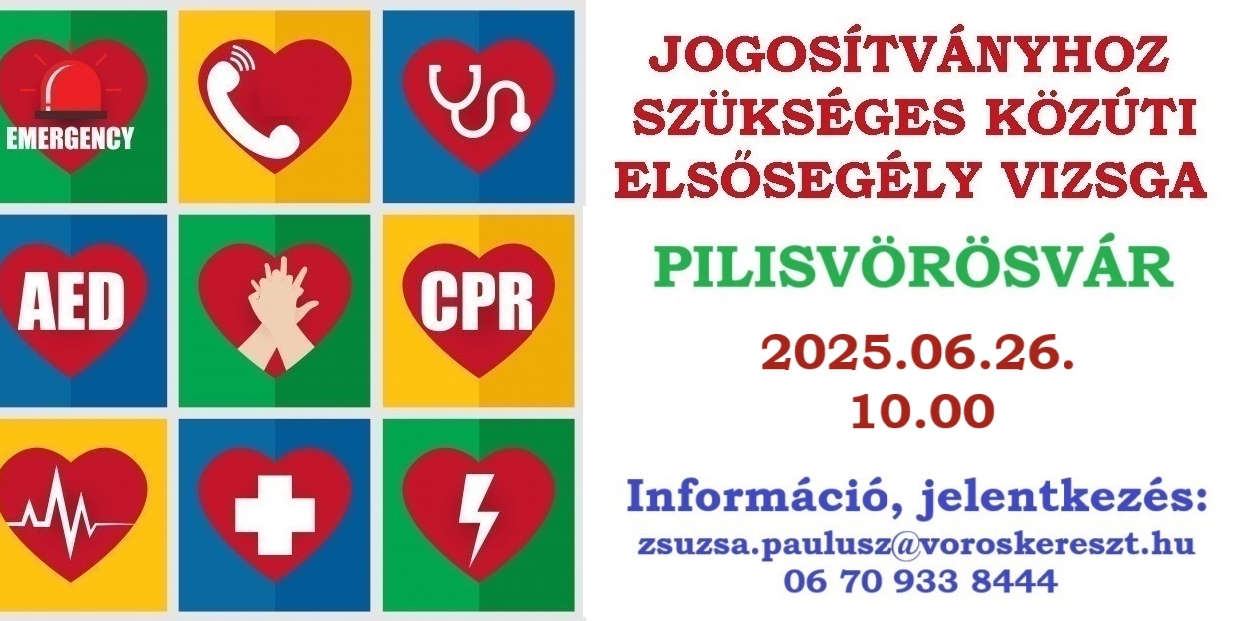 Jogosítványhoz szükséges közúti elsősegély vizsgát tartanak Pilisvörösváron