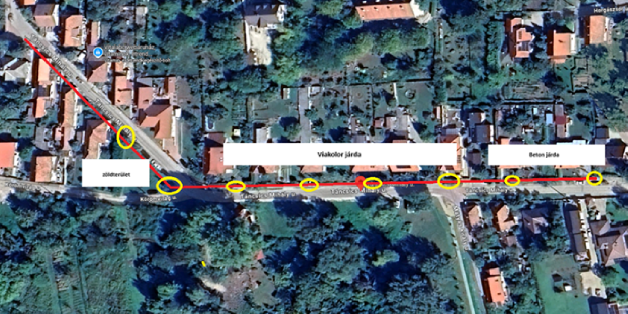 Oszlopok cseréjét végzi az ELMŰ Hálózati Kft. a Táncsics Mihály utcában