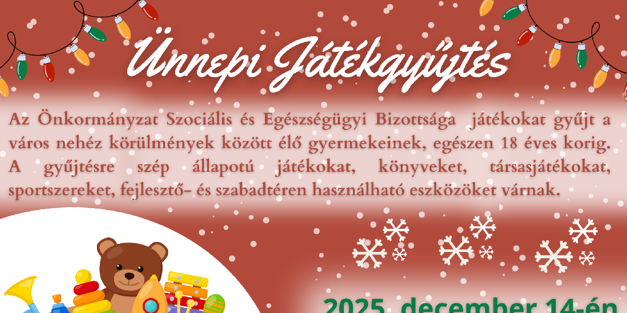 Ünnepi játékgyűjtés lesz az adventi vásáron