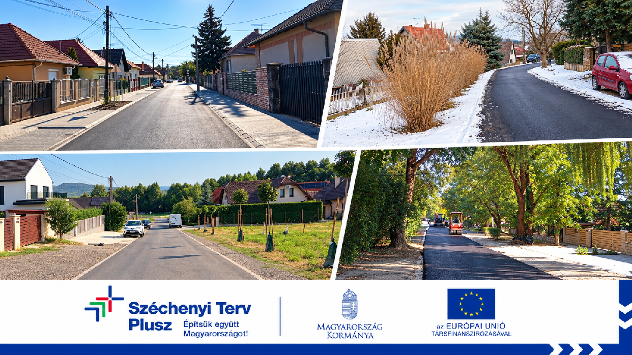 Közlemény a TOP Plusz pályázati forrásból megvalósuló belterületi útfejlesztésekről
