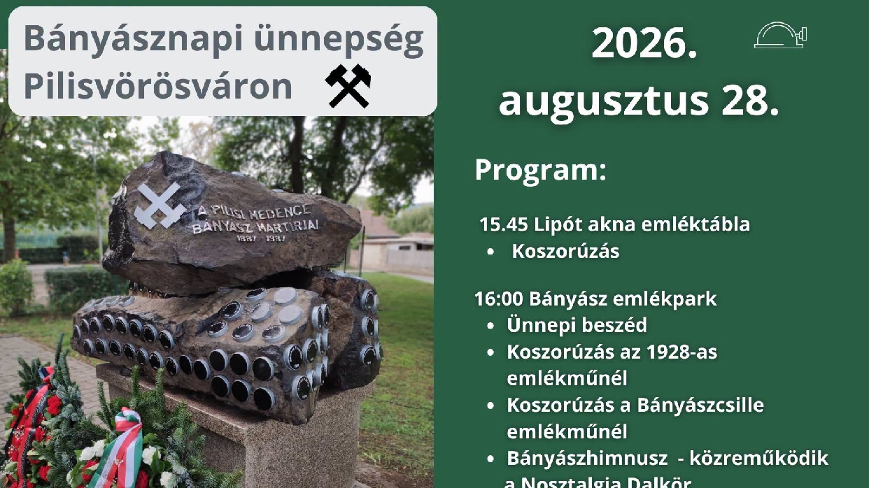 Bányásznapi megemlékezés Vörösváron