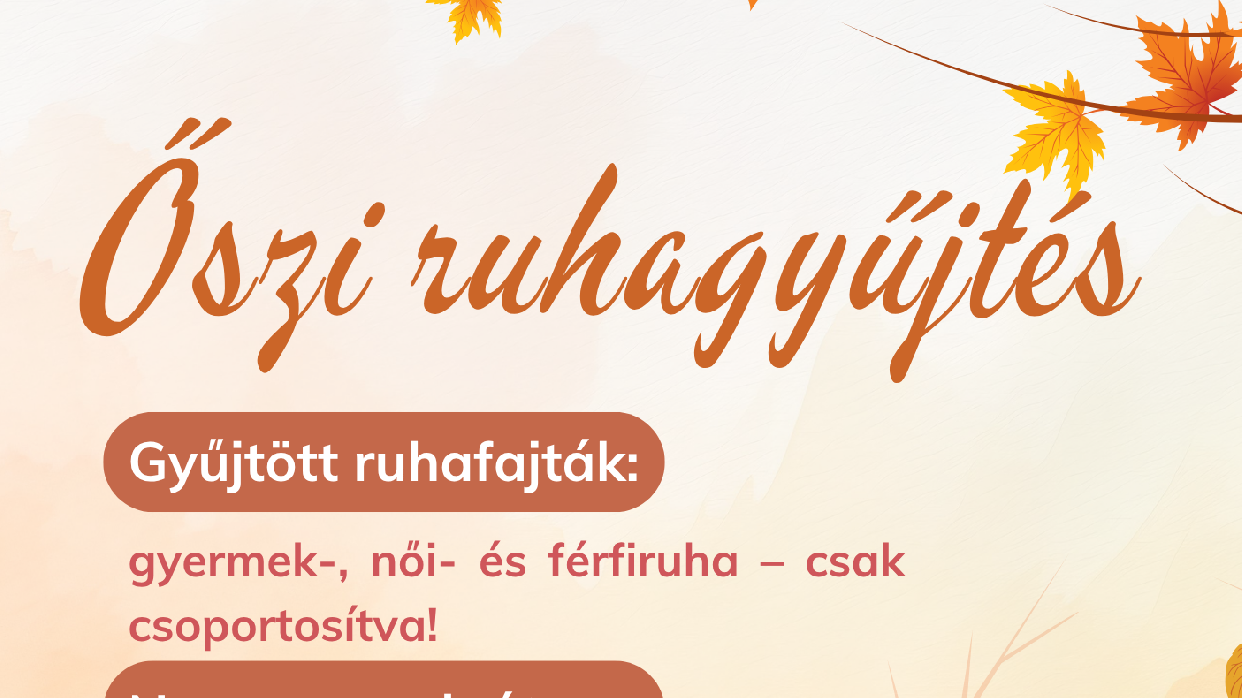 Idén ősszel is lesz ruhagyűjtés Vörösváron