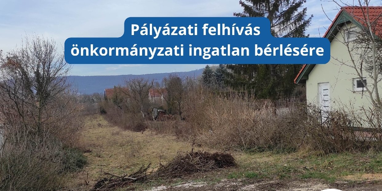 Pályázati felhívás Pilisvörösvár 7214 hrsz.-ú önkormányzati ingatlan bérleti jogára