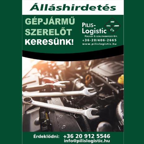 Gépjármű szerelő munkatársat keres a Pilis-Logistic Kft.