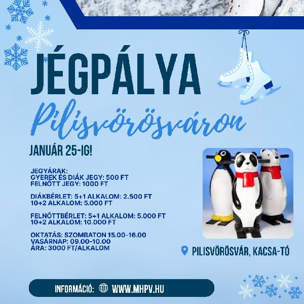 Január 25-ig vár mindenkit a Pilisvörösvári Jégpálya