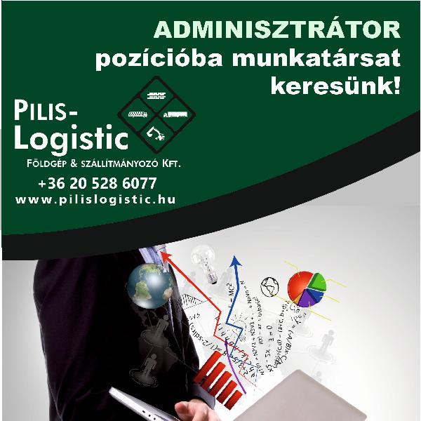 Adminisztrátor munkatársat keres a Pilis-Logistic Kft.