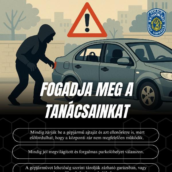 Óvjuk értékeinket – figyeljünk autóink biztonságára