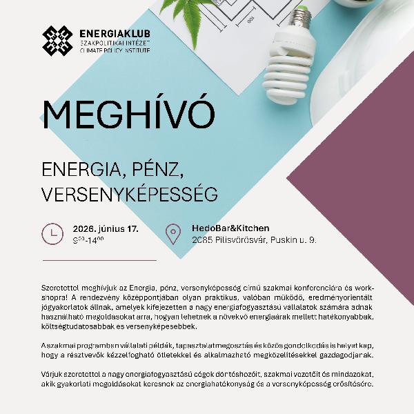 Energiahatékonyság és versenyképesség a gyakorlatban