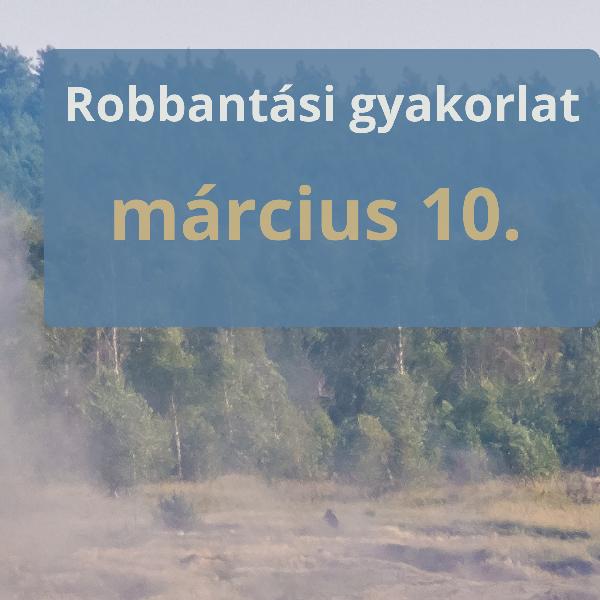 Robbantási gyakorlat