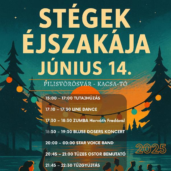 STÉGEK ÉJSZAKÁJA – JÚNIUS 14-ÉN A KACSA-TÓNÁL
