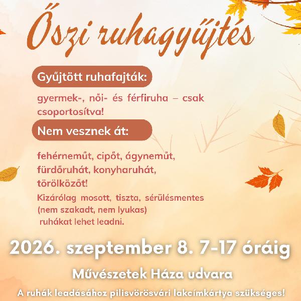 Idén ősszel is lesz ruhagyűjtés Vörösváron