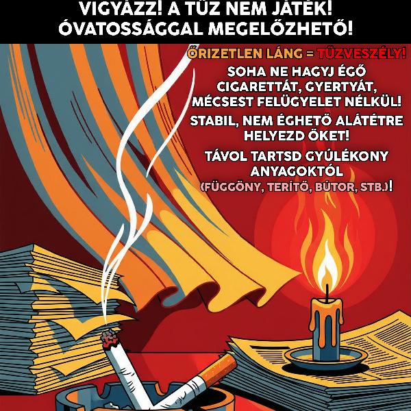 A tűz nem játék – odafigyeléssel megelőzhető